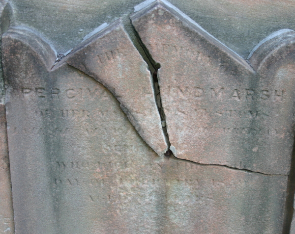 Percival Hindmarsh's Gravestone 1859 Camperdown Photo of Percival Hindmarsh's gravestone